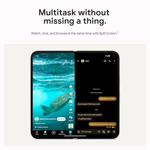 Google Pixel 9 Pro Fold - Unlocked Android Smartphone with Gemini - Advanced Triple Rear Camera System - Foldable Display - Hands-Free Video - Obsidian - 512 GB