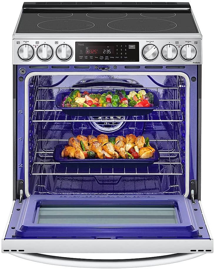 LG LSEL6337F 6.3 cu ft. Smart Wi-Fi Enabled ProBake Convection® InstaView™ Electric Slide-in Range with Air Fry