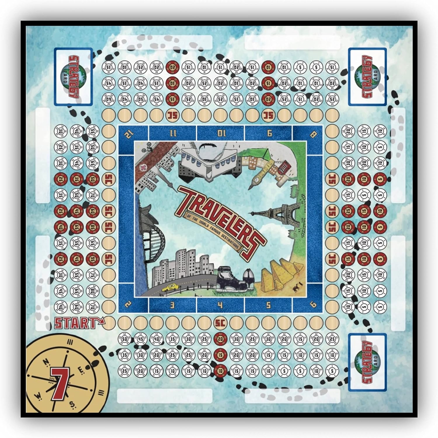 Strategy Board Game | Travelers Board Game| Board Game for Adults, Teens, and Family | Ages 13+ | 2-4 Players | 2-8 Players with Expansion Pack of 2