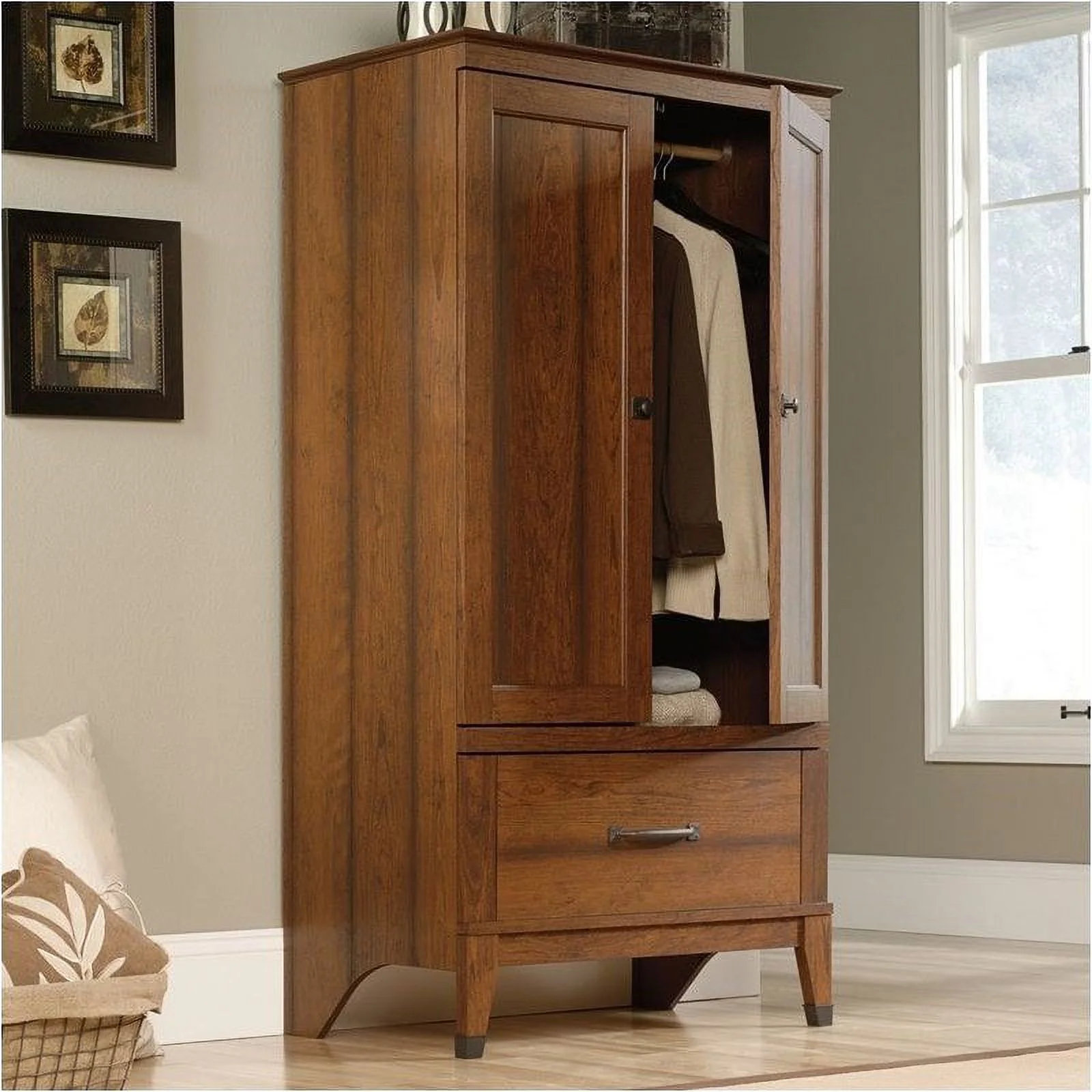 Pemberly Row Armoire in Washington Cherry
