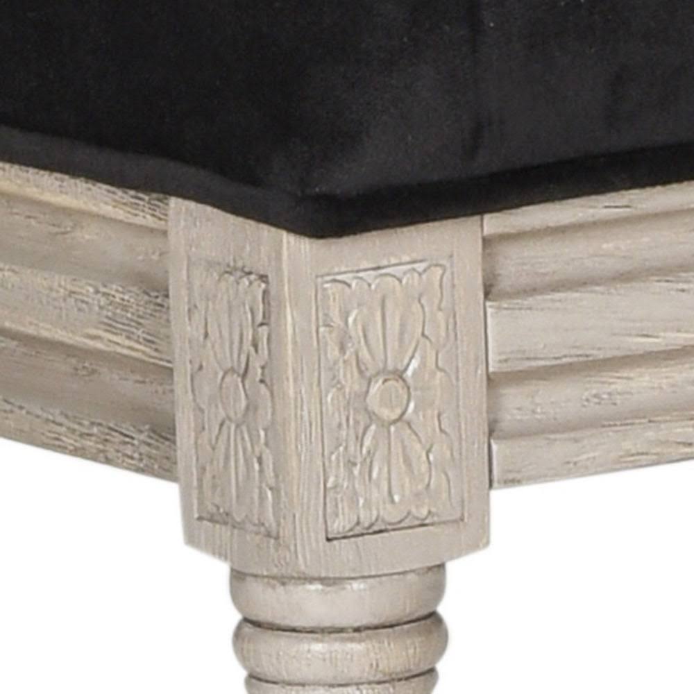 Safavieh Set of 2 Buchanan Black Velvet Side Chair