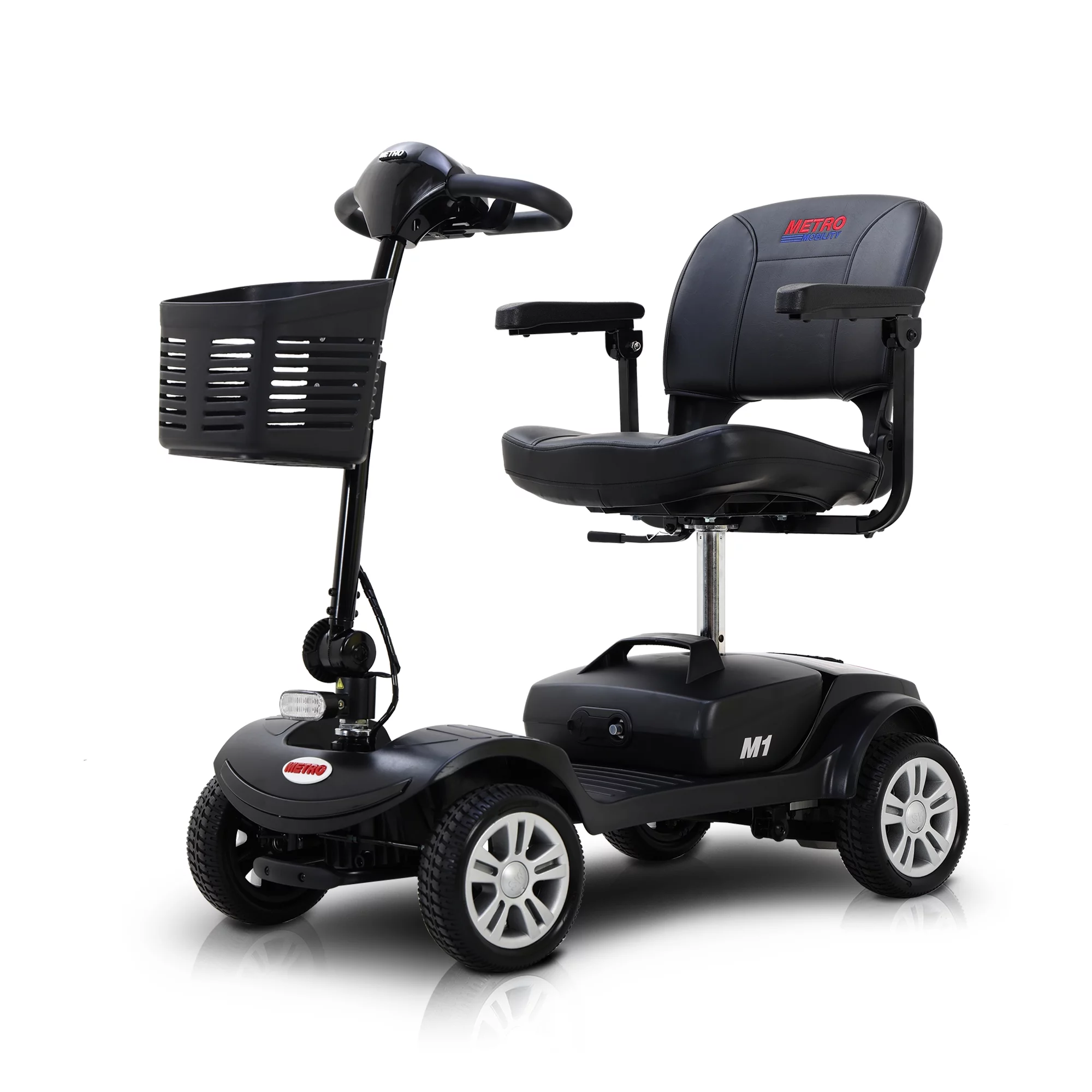 Travel Mobility Scooter, Heavy Duty Electric Scooters with 4 Anti-Tip Wheels, Compact Lightweight Mobility Scooters for Senior Adults Elderly, Foldable Mobility Scooter, Holds 300lbs, Purple