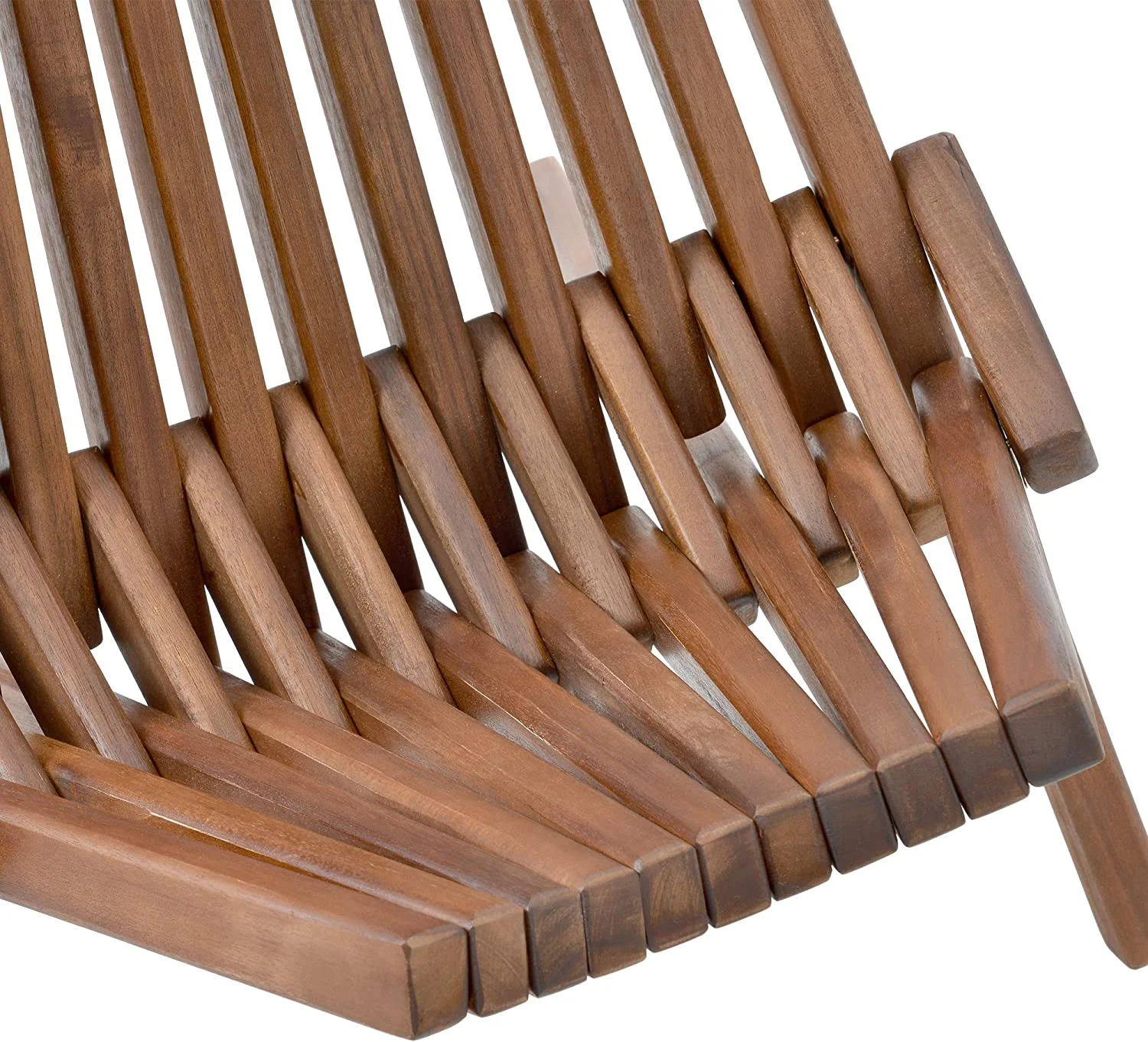 Patio Natural Lounge Chairs Outdoor Folding Wood Chair, Foldable Low Profile Acacia Wood Lounge Chair Perfect for Patio Garden Deck - 21.5 x 30 x 33 Inches