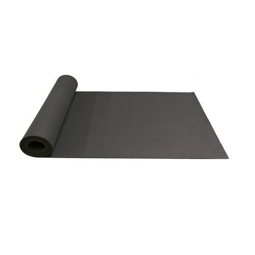Rubber Cal Recycled Floor Mat, Black, 1/4-Inch x 4 x 8-Feet