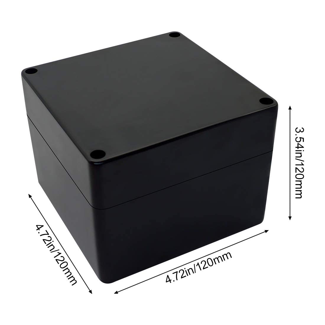 LeMotech ABS Plastic Electrical Project Case Power Junction Box, Project Box Black 10.4" x 7.2" x 3.7" (263 x 182 x 95 mm)(Pack of 1)