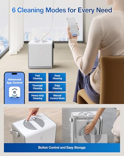 ECOVACS DEEBOT T30S Robot Vacuum and Mop, 11000Pa, ZeroTangle Technology, TruEdge Adaptive Edge Mopping, Hot Water Mop Washing, Self-Emptying, Self Refilling, Auto-Mop Lifting, Obstacle Avoidance