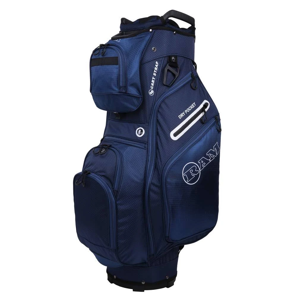 Ram Golf FX Deluxe Golf Cart Bag with 14 Way Dividers Navy