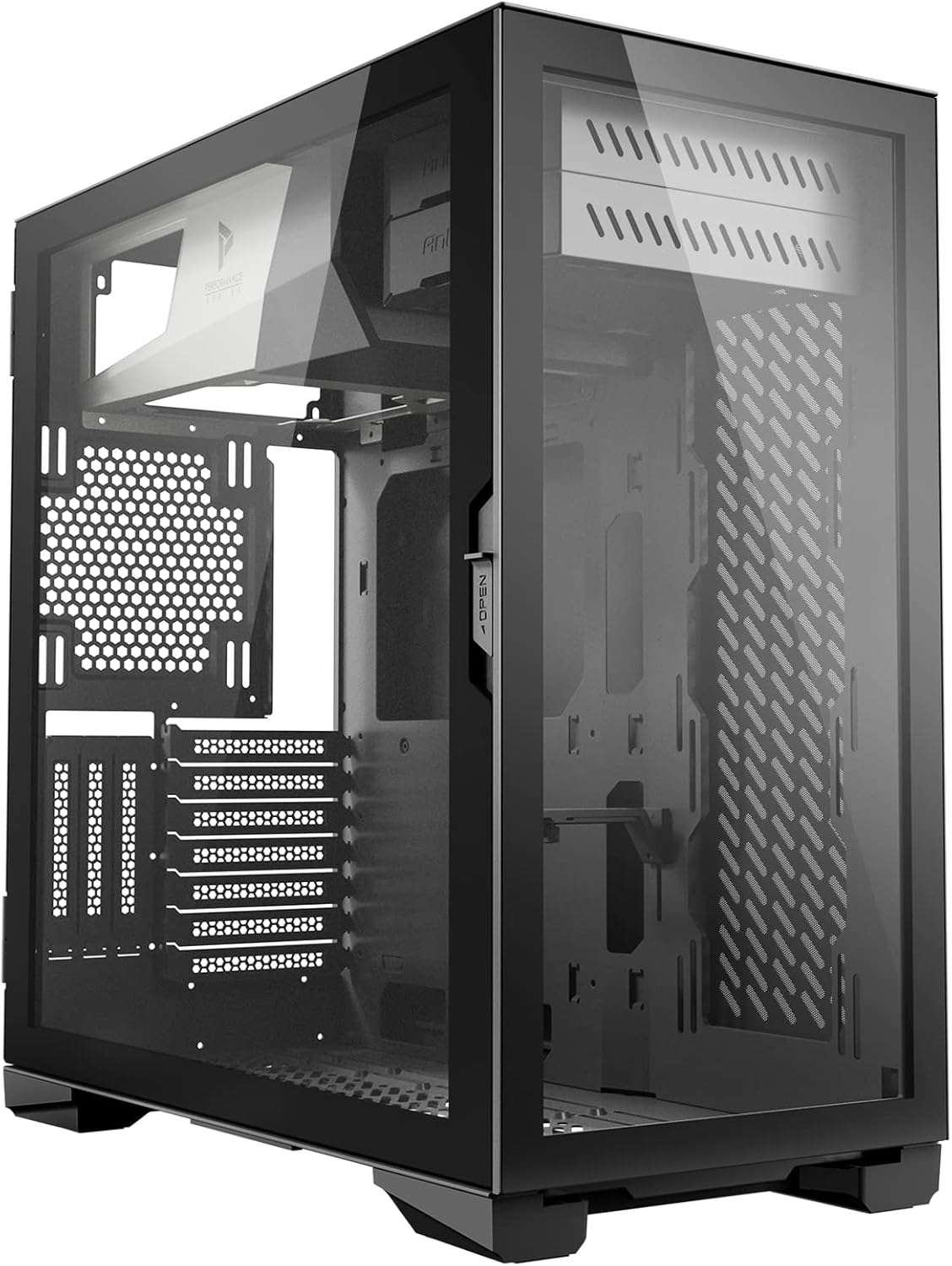 Antec P10 FLUX, F-LUX Platform, 5 x 120mm Fans Included, Reversible & Swing-Open Front Panel, Air-Concentrating Filter, 5.25 ODD, Fan-Speed Control, Sound-Dampening Side Panels, Mid-Tower Silent Case