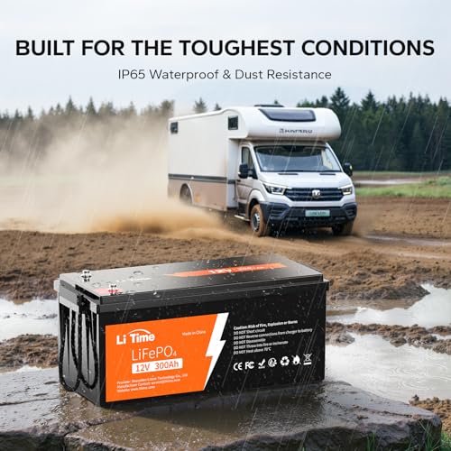 LiTime 12V 100Ah LiFePO4 Battery BCI Group 31 Lithium Battery Built-in 100A BMS, Up to 15000 Deep Cycles, Perfect for RV, Marine, Home Energy Storage