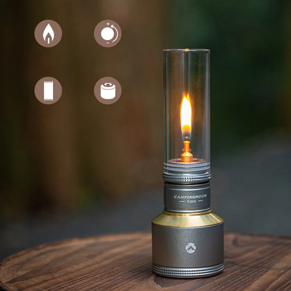 CAMPINGMOON Candlelight Kit Portable  Windproof CandleLight  Camping GasBurner  Tent  Picnic BBQ Fishing Lantern