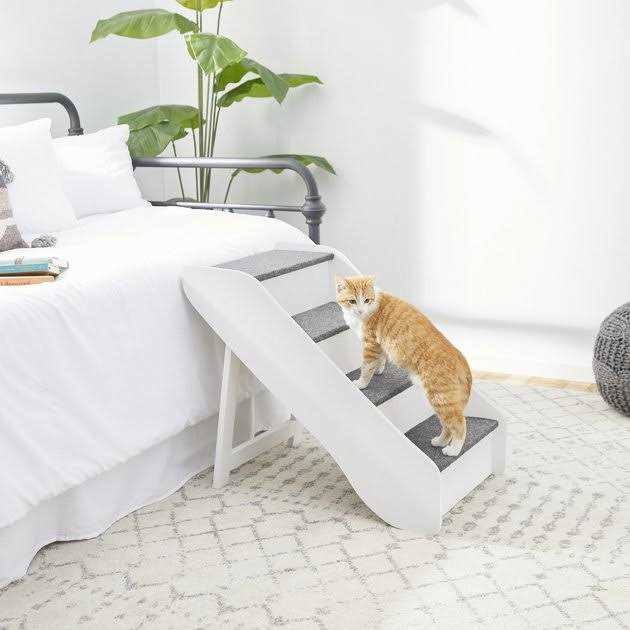 Frisco Deluxe Foldable Wood Carpeted Pet Stairs - Pet Supplies online store