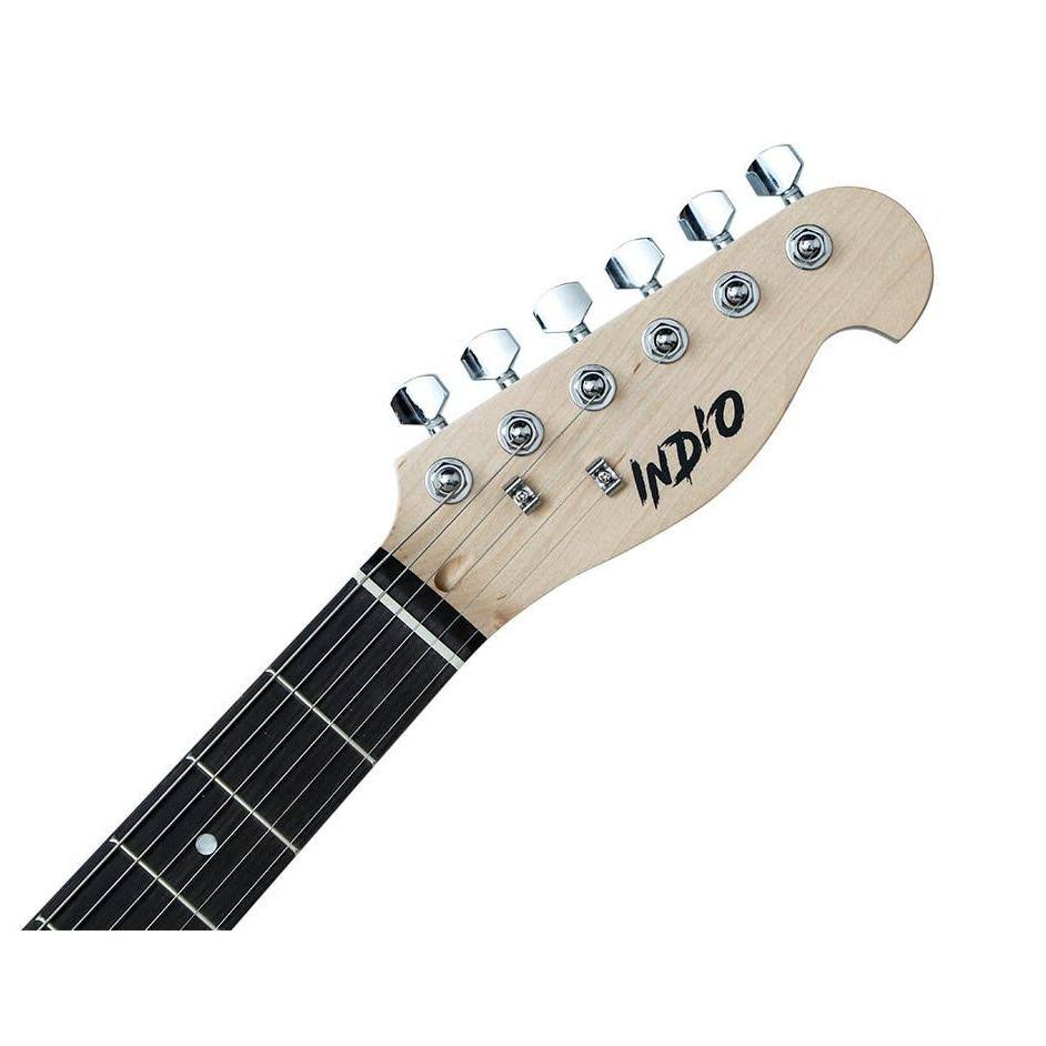 Monoprice Retro DLX Plus Solid Ash Electric Guitar - Natural, with Gig Bag