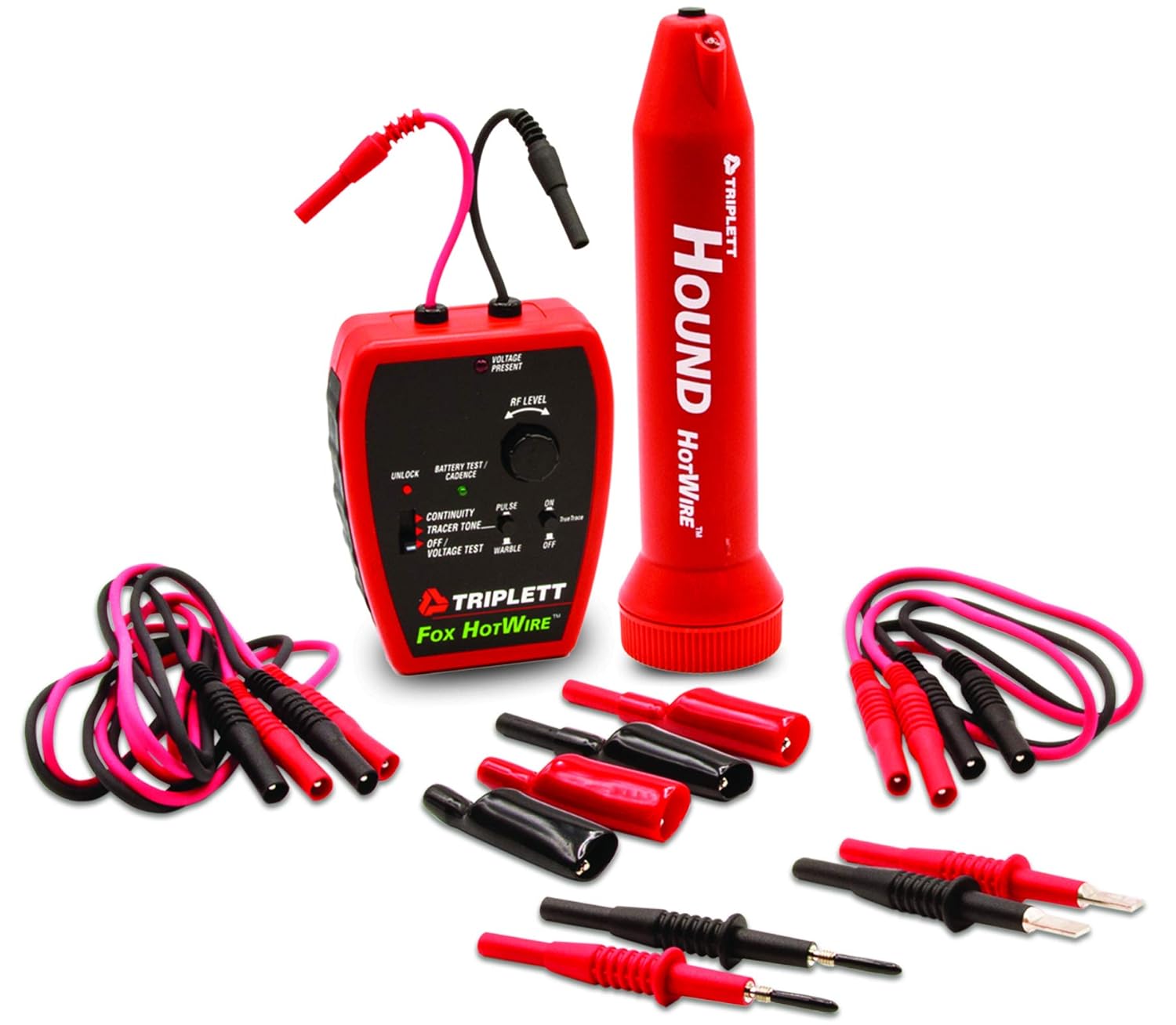 Triplett Fox & Hound Premium Tone and Probe Wire Tracing Kit Generates Multiple Tones with Adjustable Sensitivity for Electrical Wire, LAN Cable, Telephone, and More (3399)