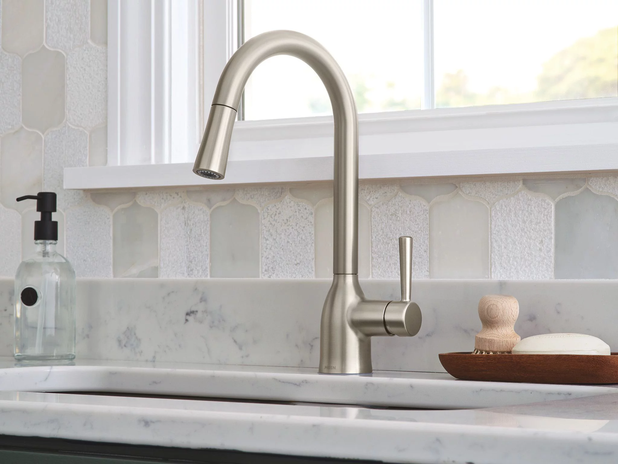 Moen 87233 Adler 1.5 GPM Single Hole Pull Down Kitchen Faucet - Spot Resist Stainless