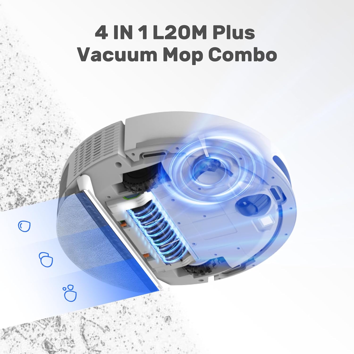 Verefa Self Emptying Robot Vacuum and Mop Combo, 5000Pa Suction, 70-Day Capacity, 260min Runtime, Lidar Navigation, Wi-Fi/App/Alexa Control, Robotic Vacuum Cleaner for Hard Floors, Carpets, Pet Hair