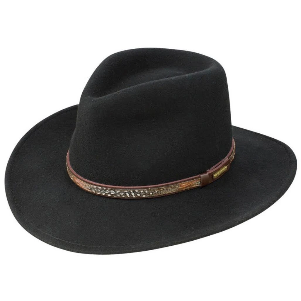 Stetson Linwood - Outdoor Hat Black - Small Wool/Felt - Megean