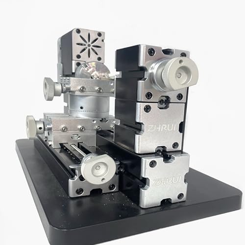 High Power 60W Powerful Mini Metal DIY 4-axis Rotating Lathe Lathes Machine Tools With Base 12000 rpm for Wood Soft Metals Plexiglass Plastic