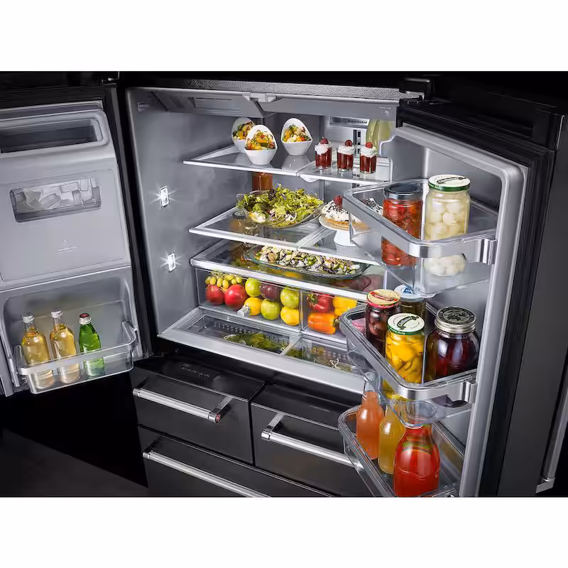 25.8 cu. ft. French Door Refrigerator in Black Stainless with Platinum Interior