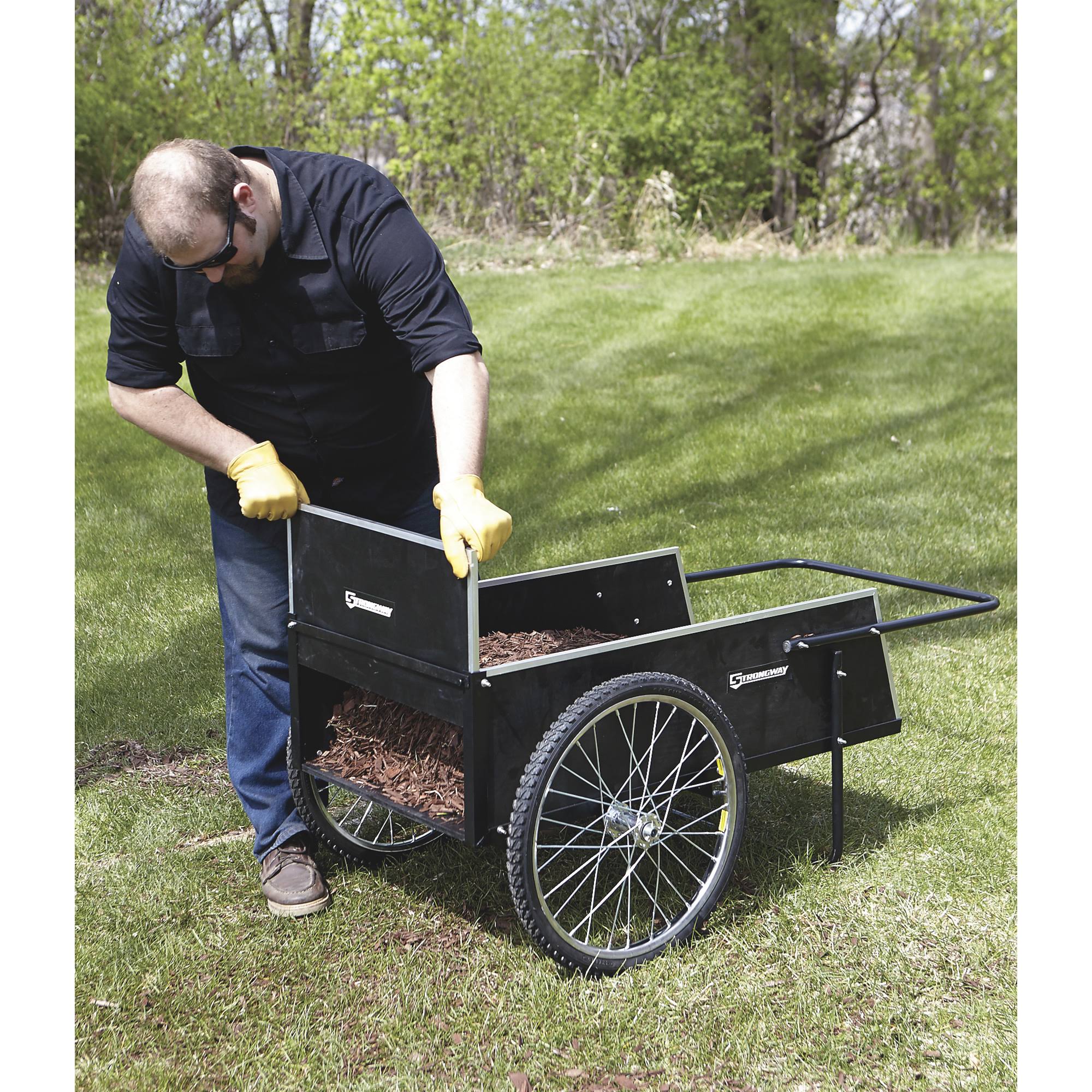 Strongway Garden Cart - 300-Lb. Capacity, 7 Cu. ft., 41Inch L x 23inch W 2103Q086