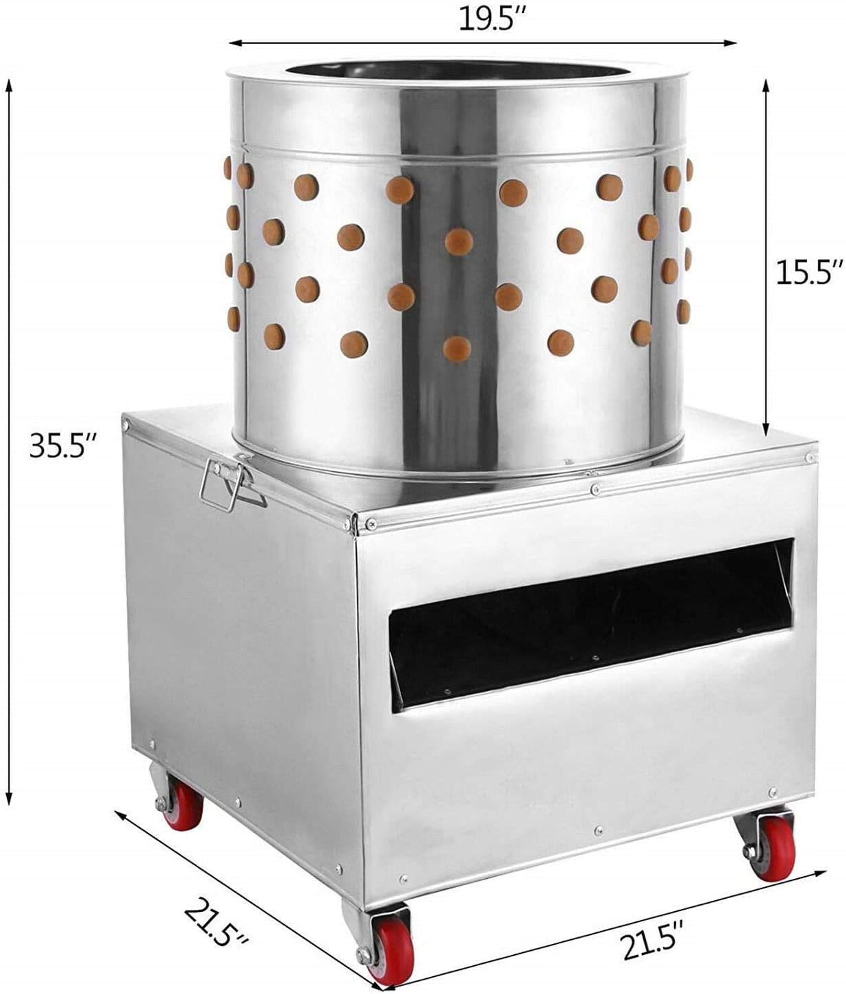 NN/AA 2HP 110V Stainless Steel Chicken Plucker 1500w 275r/min Poultry Feather Remover 20 Inch for Poultry Chicken, Bird, Duck, Turkey.