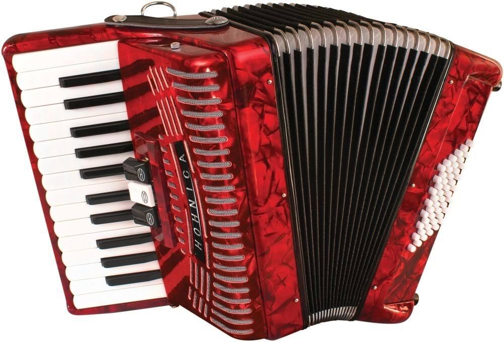 Hohner 1304 48-Bass Piano Accordion Red