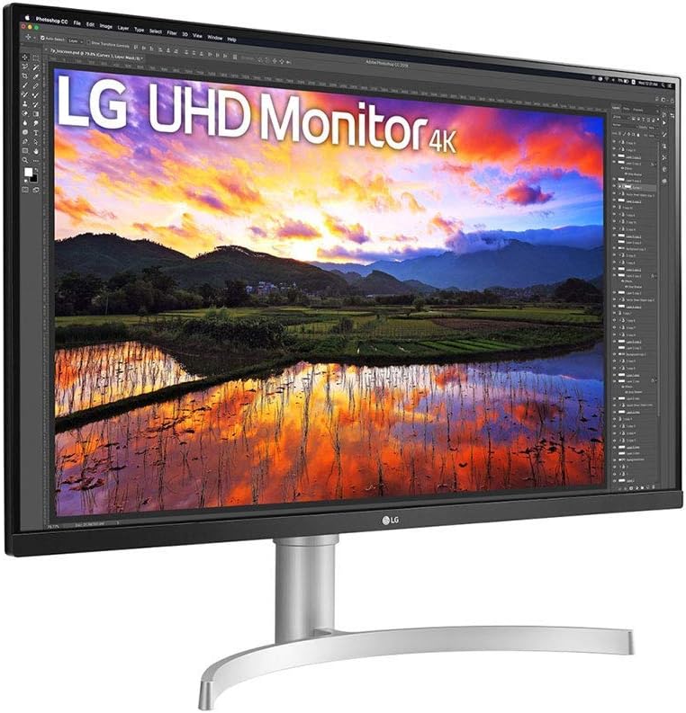 LG 31.5” HDR10 IPS UHD 4K Monitor (3840x2160) with DCI-P3 95% (Typ.), AMD FreeSync, Dynamic Action Sync, Black Stabilizer, MAXX Audio & Ergonomic Design (32BN67U-B) (Renewed)