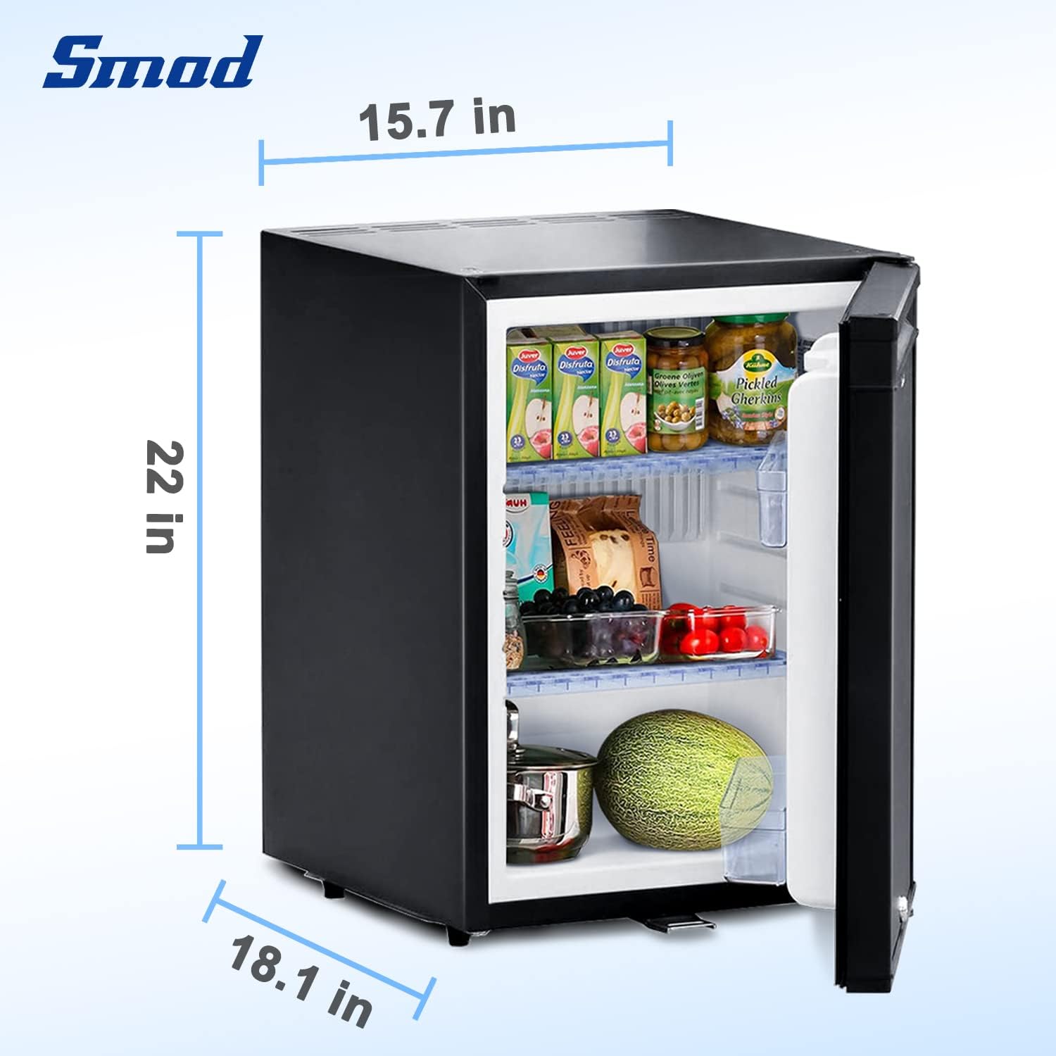 Smad 3 Way Refrigerator 12v Fridge for RV Trucks Propane Refrigerator No Noise Compact Mini Fridge Quiet No Noise