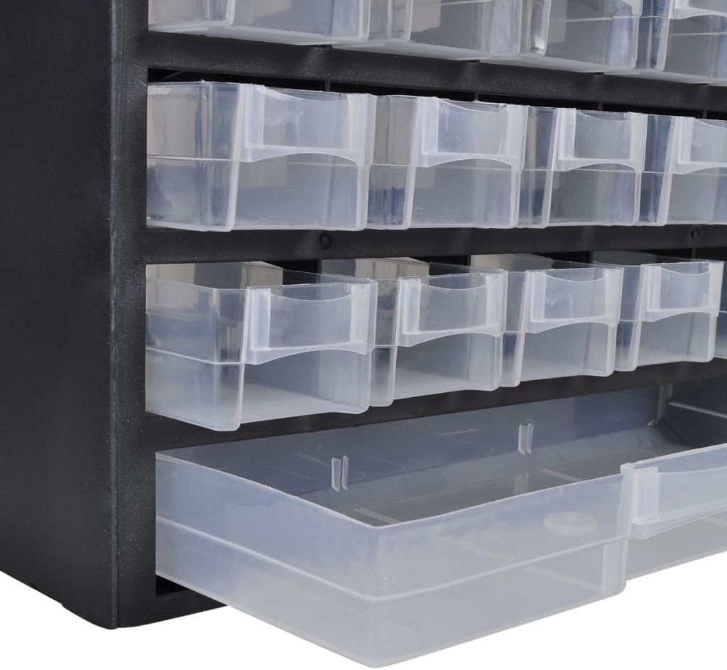INLIFE 41-Drawer Plastic Storage Hardware and Craft Cabinet Tool Box 12.2x5.4x19.3
