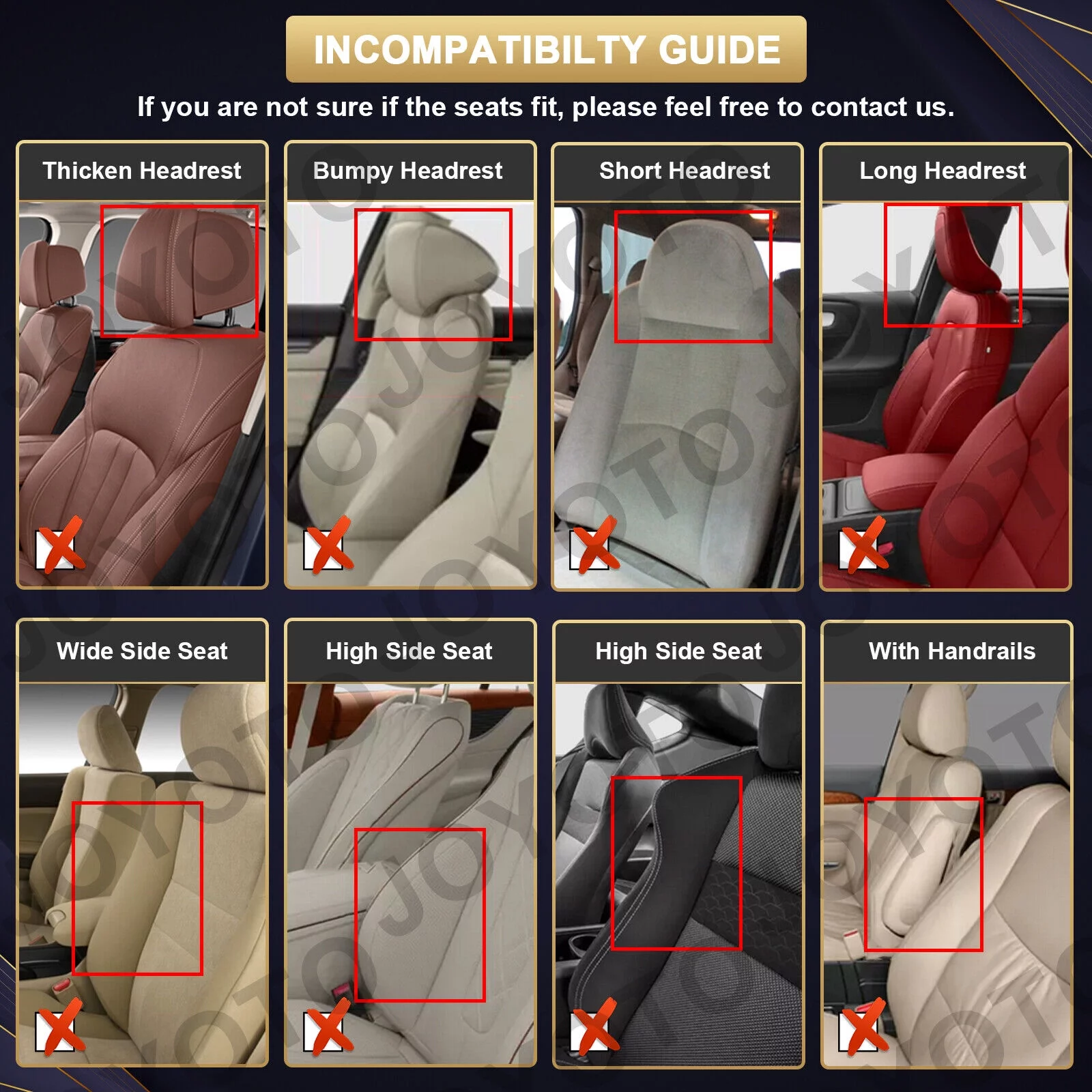 Car Seat Covers for Toyota Corolla, Premium 5 Seats PU Leather Auto Seat Cushions Protector, Front Rear Full Set for RAV4/ Echo/ Matrix/ Prius Black&Red - Curated Treasures Market