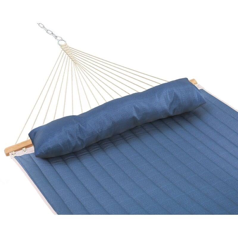 UPHA 11 ft. Padded Hammock with Spreader Bar Hammock - Blue Stripe