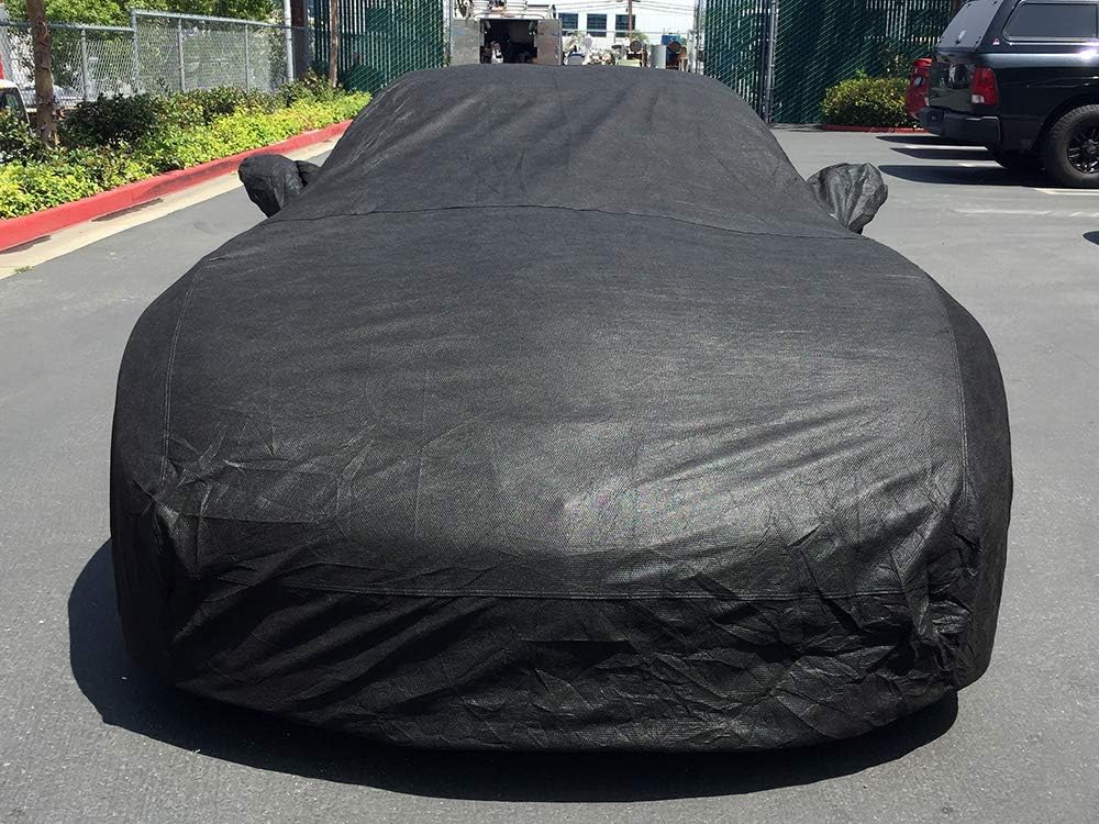CarsCover Custom Fit C6 2005-2013 Chevy Corvette Car Cover for 5 Layer Heavy Duty Waterproof Black Ultrashield