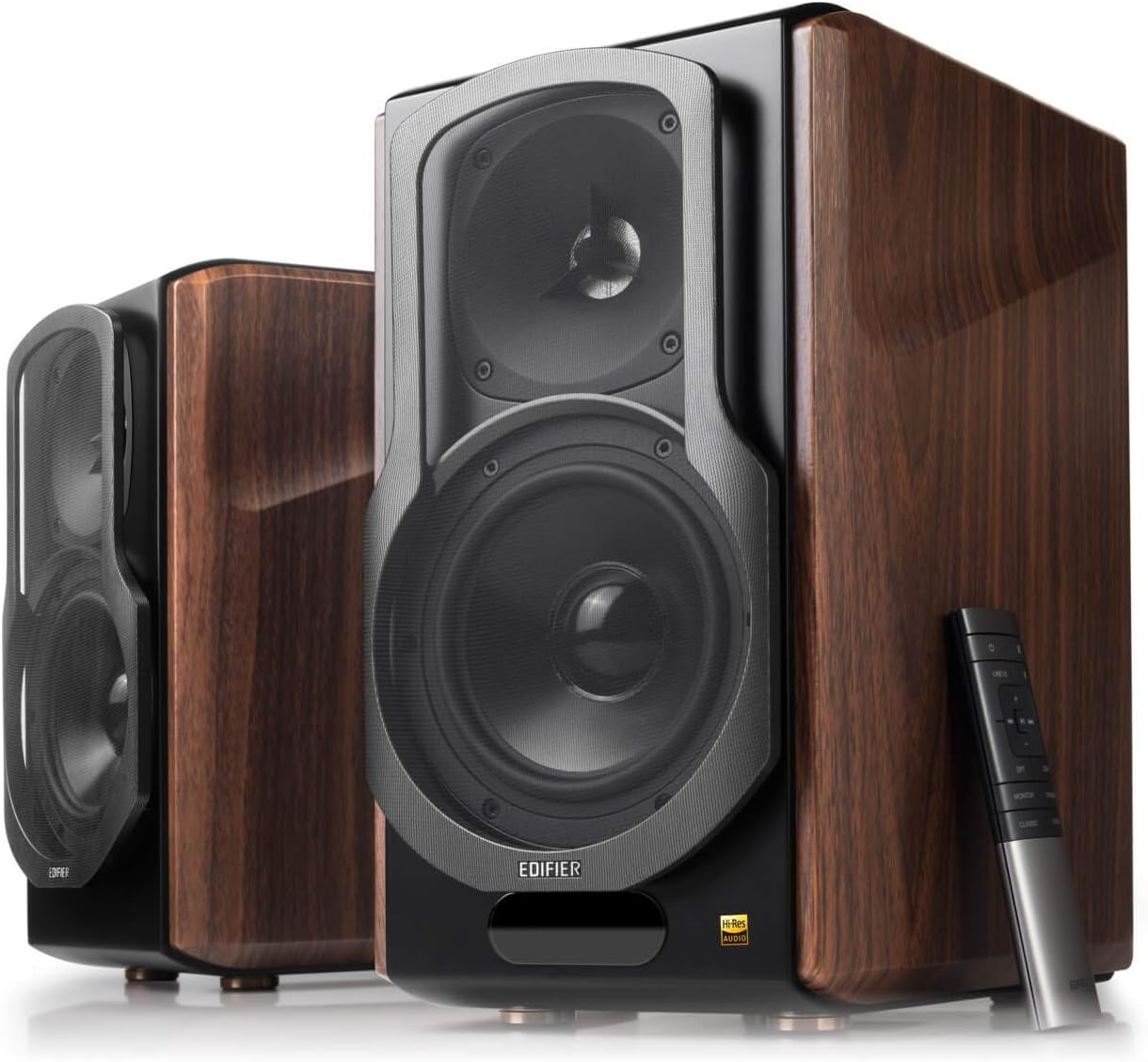 Edifier S2000MKIII Powered Bluetooth Bookshelf 2.0 Speakers - S2000MK3 Near-Field Active Tri-Amped 130w Studio Monitor Speakers for Audiophiles with Wireless, Line-in and Optical Input