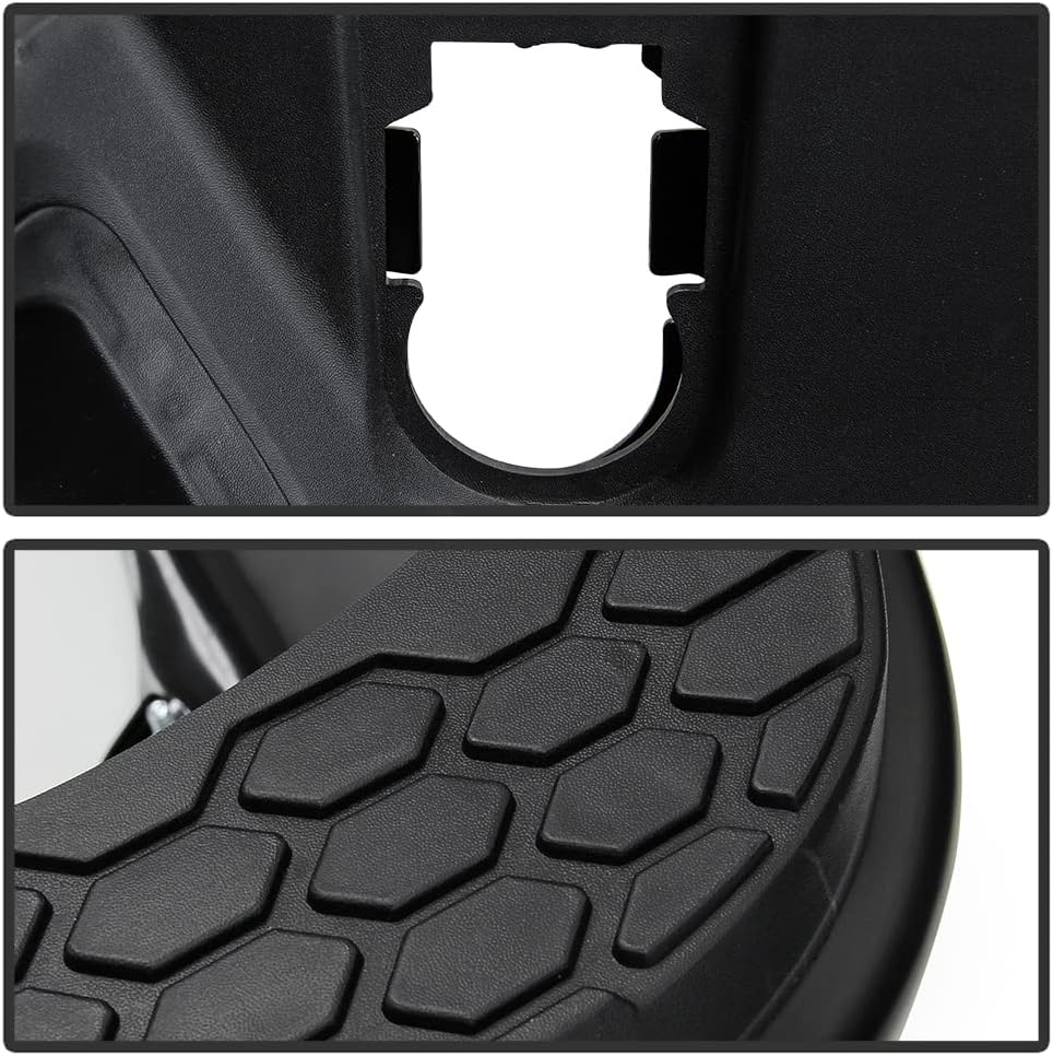 ACANII - For 2009-2018 Dodge Ram 1500 w/Sensor Holes w/o Dual Exhaust Black Steel Rear Step Bumper Complete Assembly