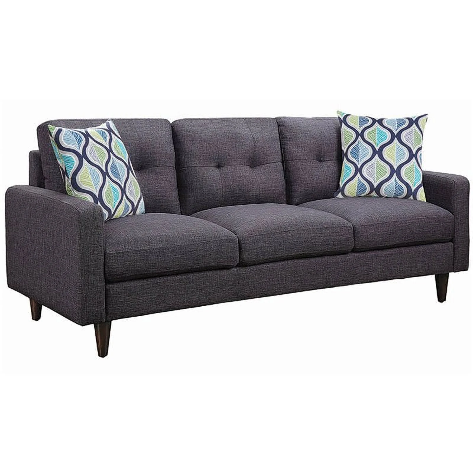Watsonville 3-piece Cushion Back Living Room Set Grey