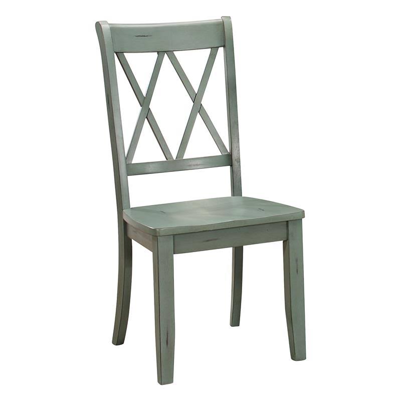 Lexicon Janina 5-Piece Contemporary Wood Dining Set in Natural and Teal - 5516-66_5TLS