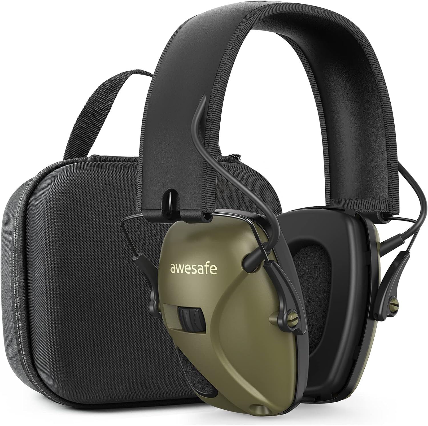 awesafe Electronic Shooting Earmuff Ear Hearing Protection Noise Reduction Sound Amplification with Storage Case