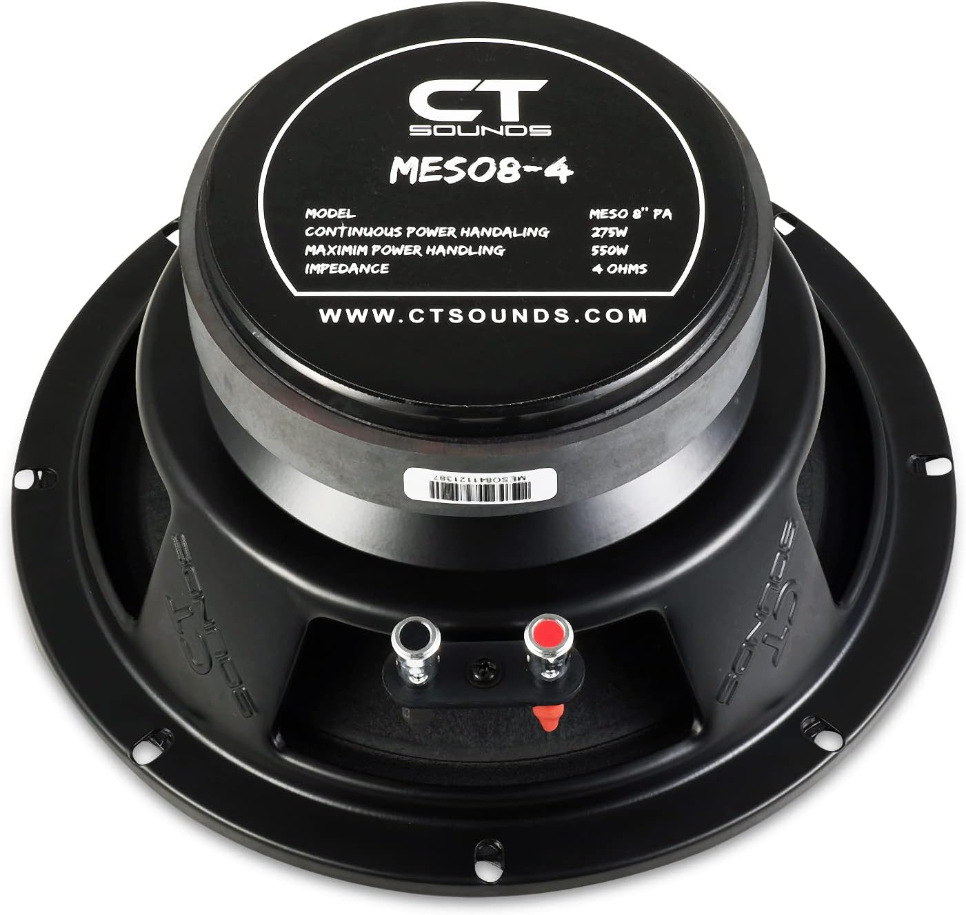 CT Sounds MESO8-4 8” Pro Audio Midrange Loudspeaker, 275 Watts RMS, Each Pack of 2