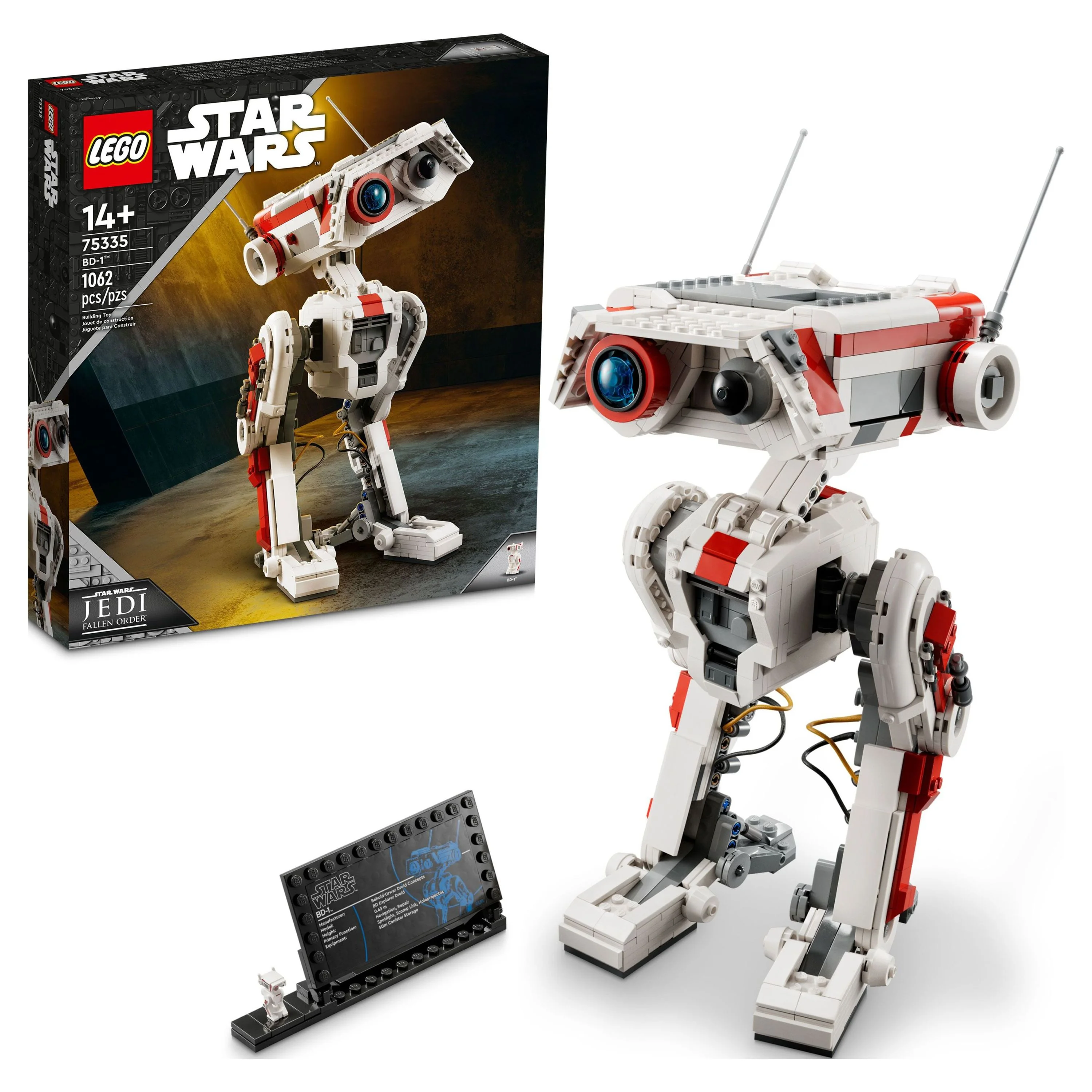 LEGO Star Wars BD-1 75335 Posable Droid Figure Model Building Kit, Room Decoration, Memorabilia Gift Idea for Teenagers from the Jedi: Survivor Video Game