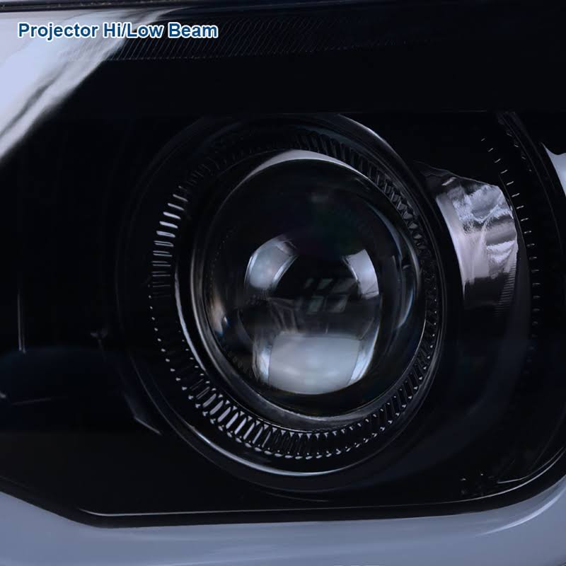 Spec-D Tuning 2010-2013 Chevy Camaro LED Bar Glossy Black Projector Headlights Head Lamps Pair 10 11