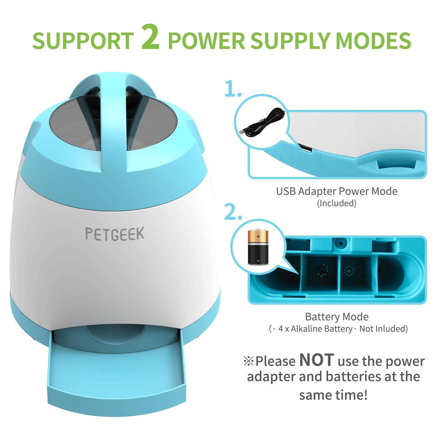 PETgEEK Treat Dispenser Dog Toys, Automatic Pet Feeder with Dual Power Supply and Remote control, Dog Puzzle Toys and Interactive Dog Toys in One - Pet Supplies online store