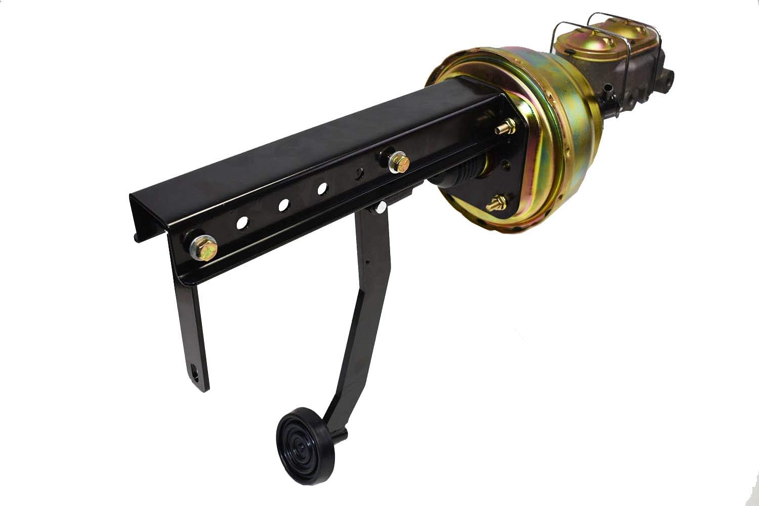 A-Team Performance - 8" Dual Power Brake Booster Kit with Master Cylinder Pedal Firewall Mount Assy Bracket Kit - Compatible with Disc/Disc Disc/Drum Chevy Buick Pontiac Ford Plymouth Olds Street Rods