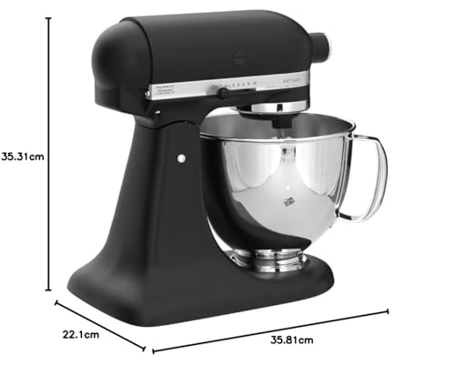 KitchenAid Artisan Series 5 Quart Tilt Head Stand Mixer with Pouring Shield KSM150PS, Removable bowl, Aqua Sky