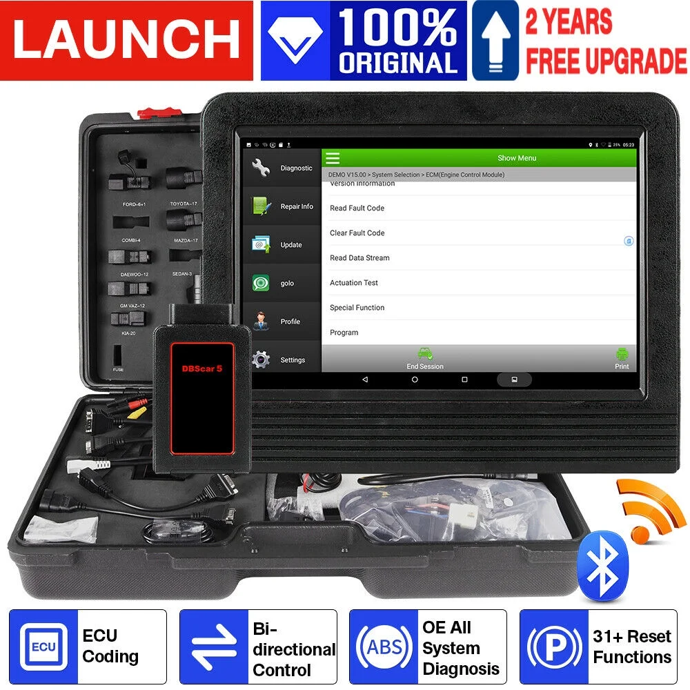 LAUNCH SCANPAD101 Bi-Directional Scanner Full System Diagnostic Tool Key Coding 2021 Newest 31+ Reset Service OE-Level Diagnostic Scanner ECU Coding,= AutoAuth FCA SGW,2 Yrs Free Update - Curated Treasures Market