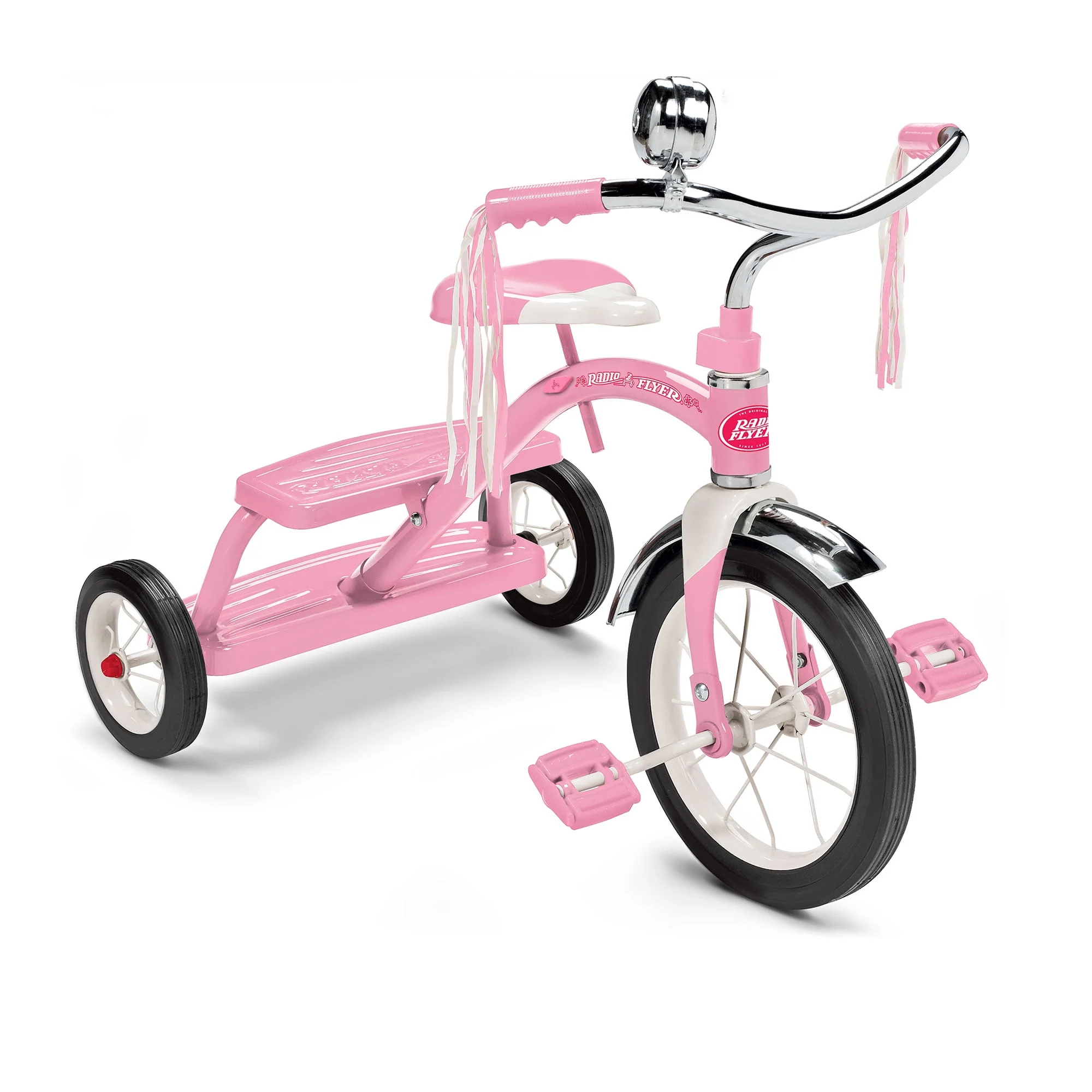 Radio Flyer, Classic Red Dual Deck Tricycle, 12 Front Wheel, Red