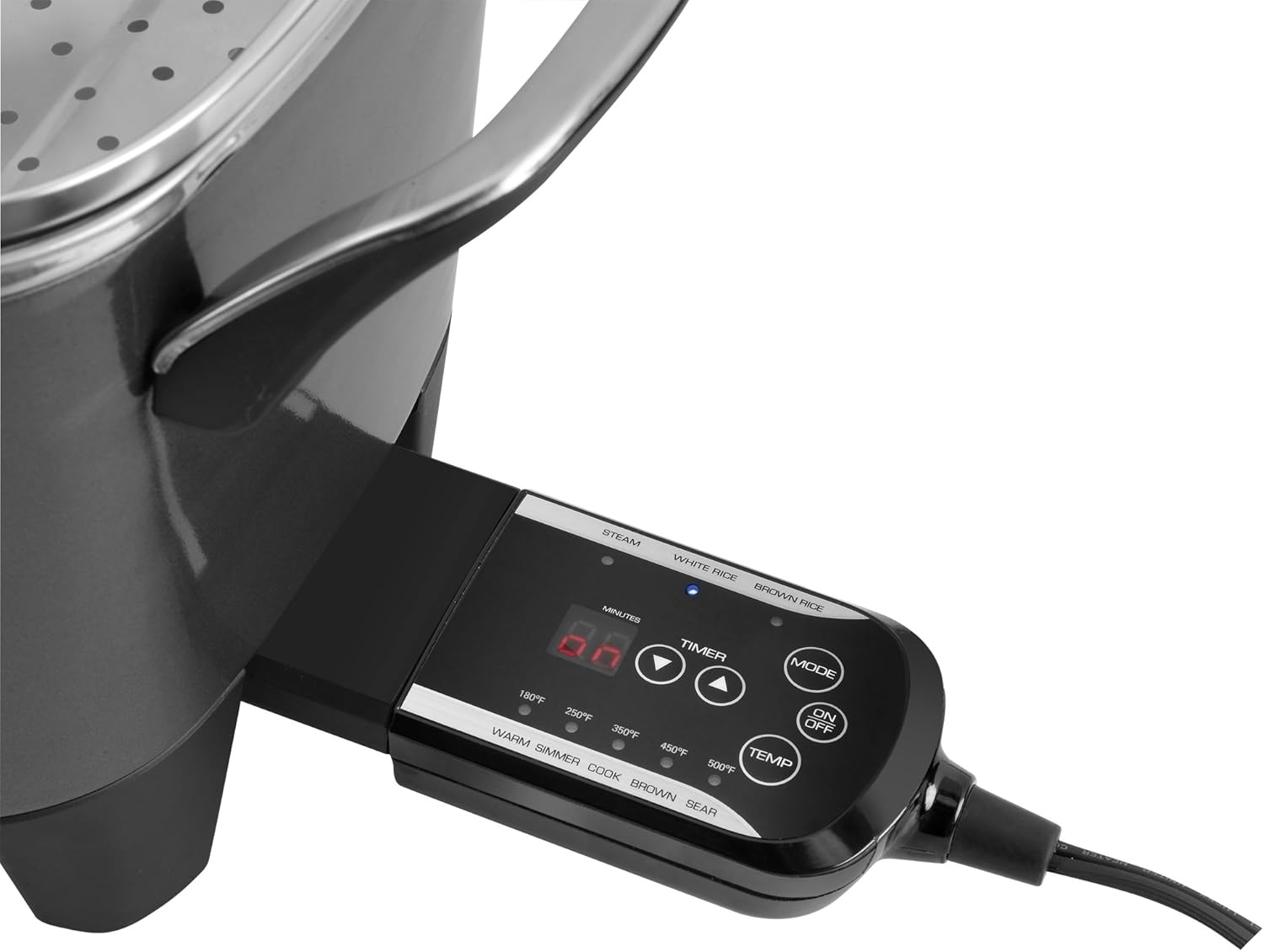 George Foreman RC0010B Smart Kitchen 30-Cup Digital Multicooker with Sear Setting,Black