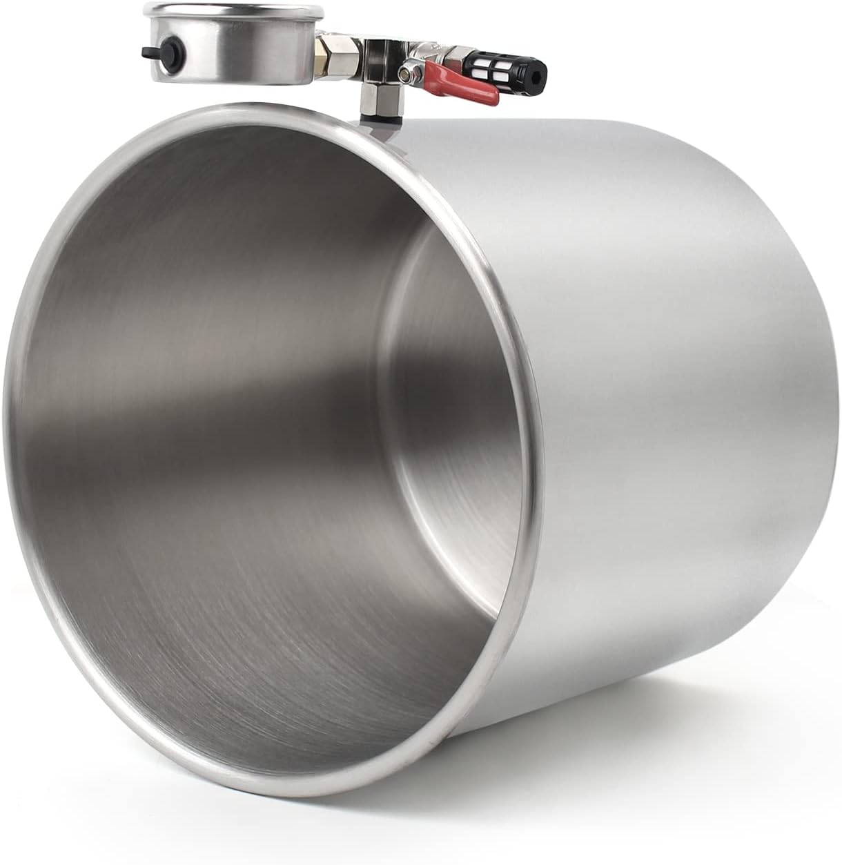 Poofzy 5 Gallon Tempered Glass Lid Stainless Steel Vacuum Chamber Kit for Degassing Silicones, Epoxies and Stabilizing Wood