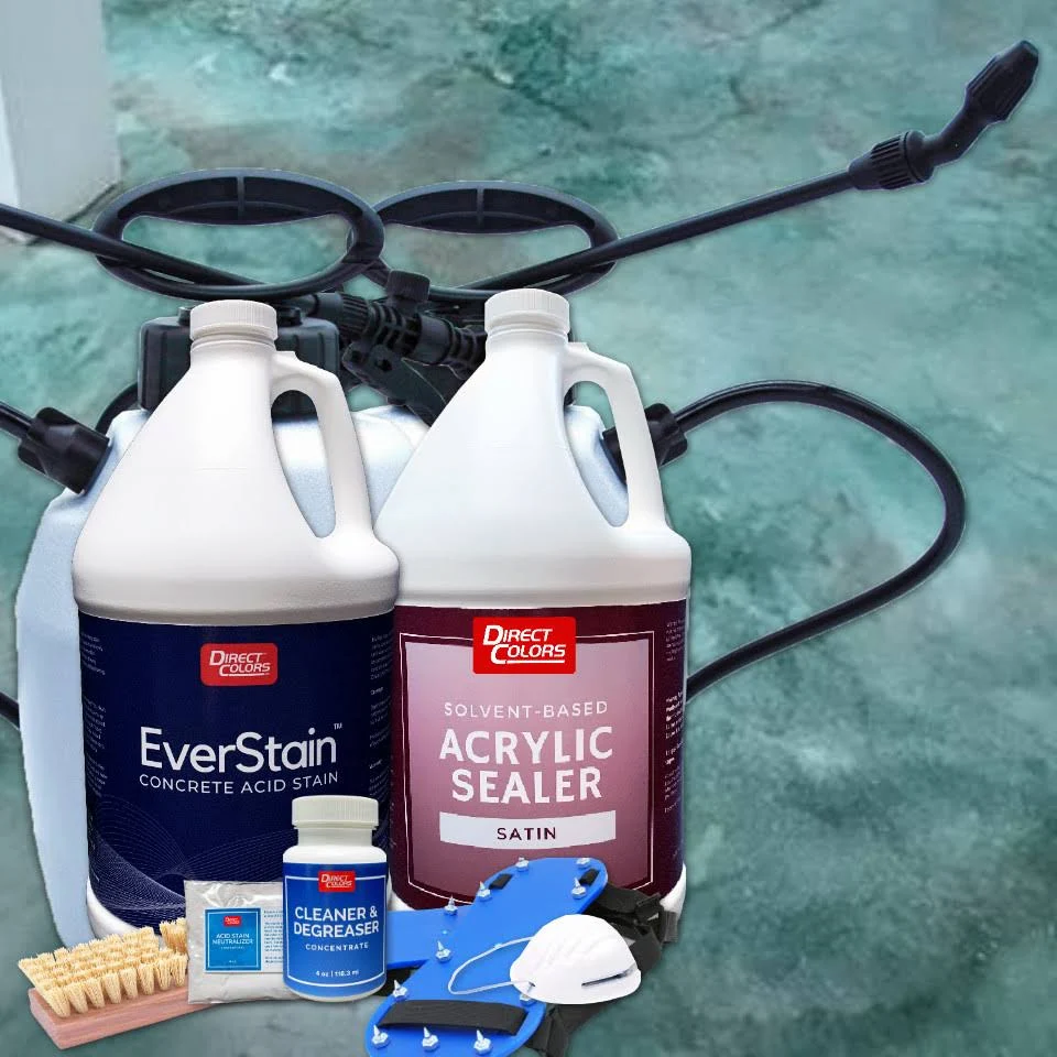 DIY Concrete Stain Kit - Azure Blue Turquoise