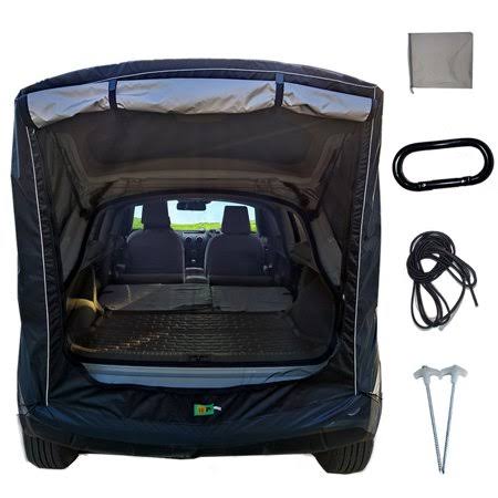 Car Truck Tent Rainproof Sun Protection Portable for SUVs Camping, Size: Black