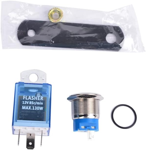 Getfarway UTV/ATV Turn Signal Kit with Toggle Switch and Horn with LED Kit Compatible with Polaris Pioneer Can-Am Kawasaki and More plug &play Street legal kit