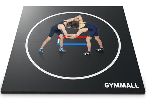 Wrestling Mat 6.6'x10'/10'x10' for Home Outdoor Indoor, 1.2" Thick Foldable XPE Jiu Jitsu Floor Exercise Mat for Gymnastics, PE Training, BJJ, MMA, Martial Art, Grappling, Judo, Boxing, Yoga